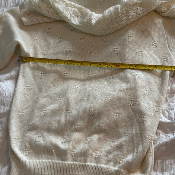 Off-the-Shoulder Cream Sweater - Picture 8 of 9